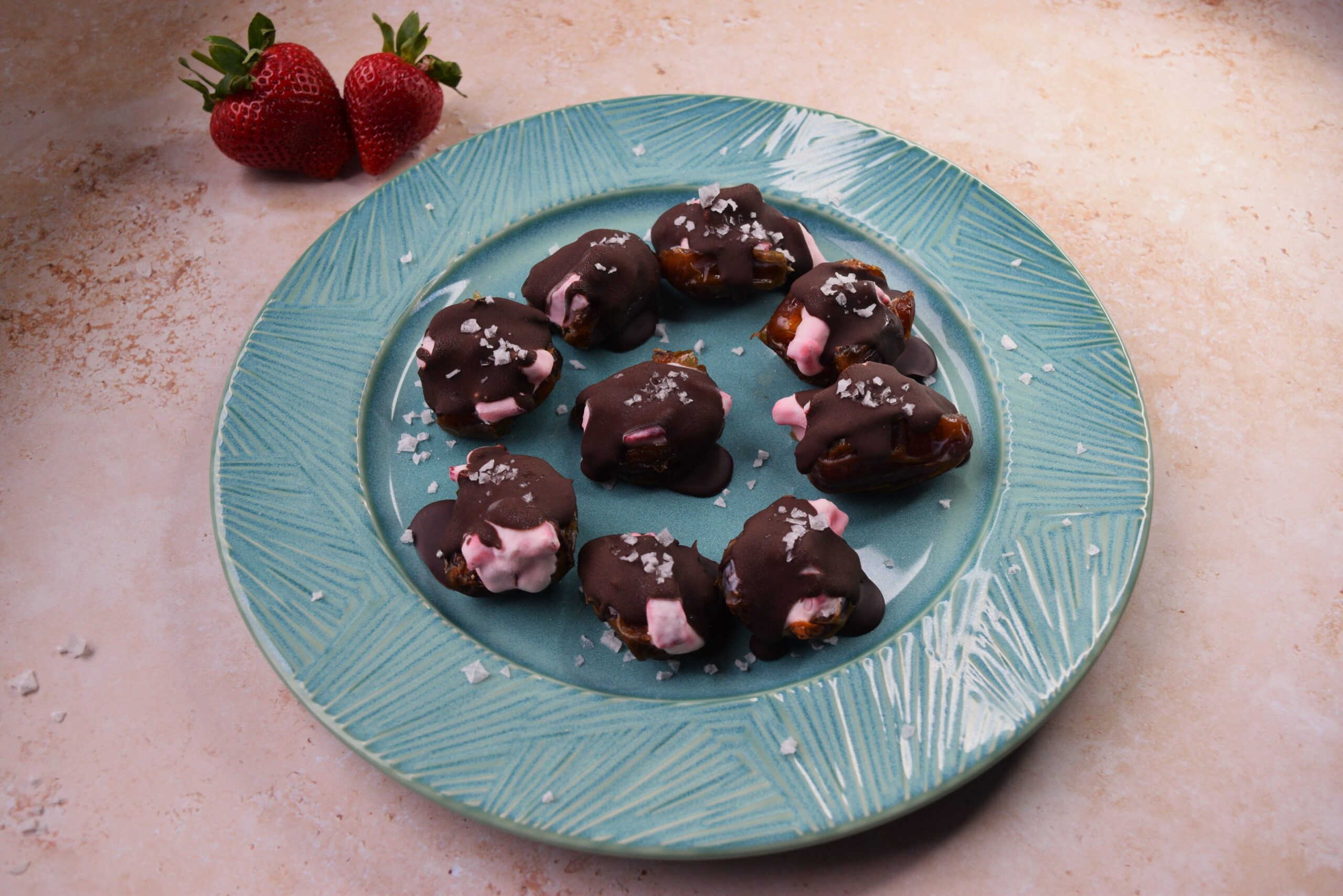 Indulgent Bliss: Greek Yogurt and Fresh Strawberry Date Bites